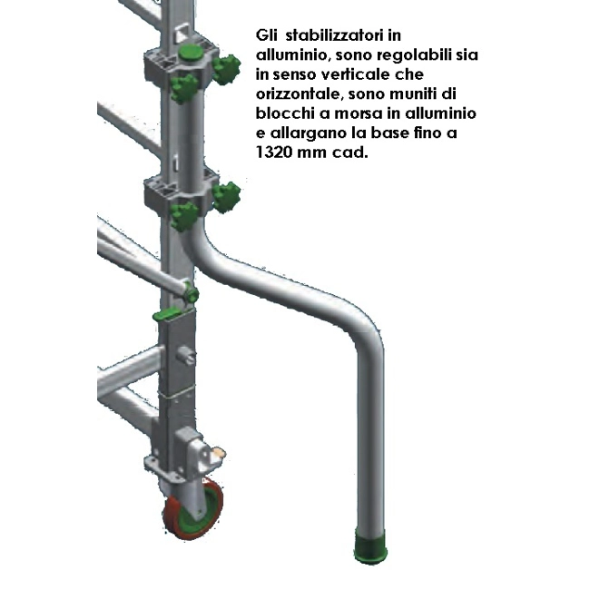 Vendita online Stabilizzatore piccolo per trabattello DOGE 65 e ALUMITO